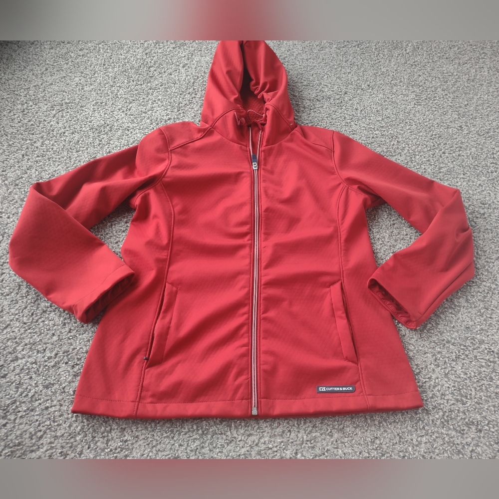 Cutter & Buck Red Jacket with Hood - Picture 8 of 15